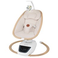 Balansoar si sezlong, Lionelo, Olivia, 2 in 1, Electric, Cu leganare 3D, 5 moduri de balansare in mai multe directii, Cu 13 melodii, Scaun pivotant la 180 grade, Reglabil, Cu arcada jucarii, Bej