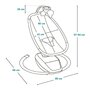 Balansoar si sezlong, Lionelo, Olivia, 2 in 1, Electric, Cu leganare 3D, 5 moduri de balansare in mai multe directii, Cu 13 melodii, Scaun pivotant la 180 grade, Reglabil, Cu arcada jucarii, Bej - 42