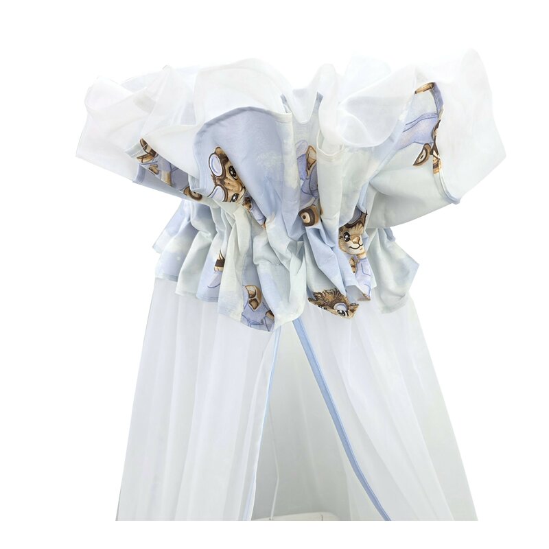 Baldachin, Qmini, Din tull, Mare, Cu funda din bumbac, Dimensiune 400x170 cm, Materiale certificate Oeko Tex Standard 100, Sky Adventure