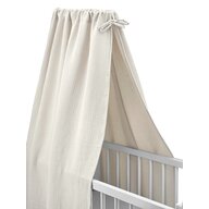 Baldachin, Qmini, Pentru patut, leagan, Din muselina dubla 145x200 cm, Material certificat Oeko Tex Standard 100, Cream