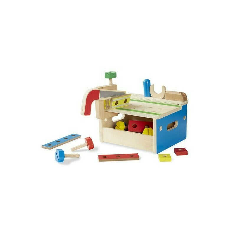Melissa & doug - banc de lucru cu fierastrau, cu ciocan