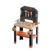 Banc de lucru, Smoby, Black+Decker, Cu diverse unelte si elemente de bricolaj, Pliabil, 36 x 57.5 x 88 cm, 36 luni+, Multicolor