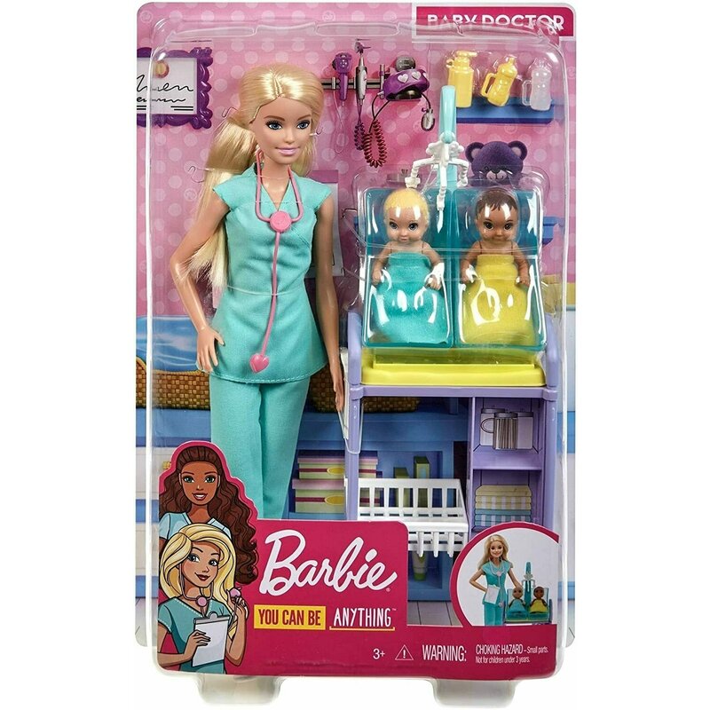 Mattel - papusa barbie doctor pediatru , cu accesorii