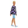 Mattel - BARBIE PAPUSA BAIAT FASHIONISTAS BLOND CU BLUZA CU IMPRIMEU GEOMETRIC - 6