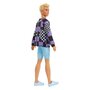 Mattel - BARBIE PAPUSA BAIAT FASHIONISTAS BLOND CU BLUZA CU IMPRIMEU GEOMETRIC - 8