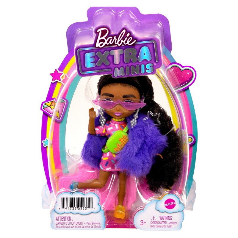Mattel - barbie papusa barbie extra mini bruneta