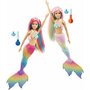 Mattel - Papusa Barbie Sirena , Dreamtopia , Isi schimba culoarea - 2