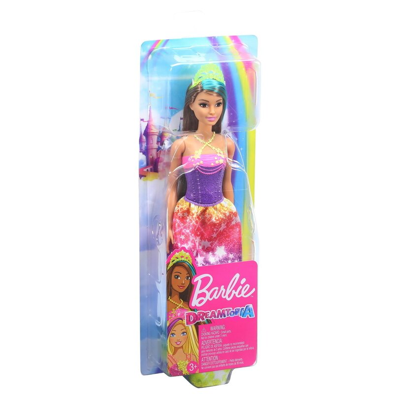 Mattel - Papusa Barbie Printesa Dreamtopia, Cu coronita galbena