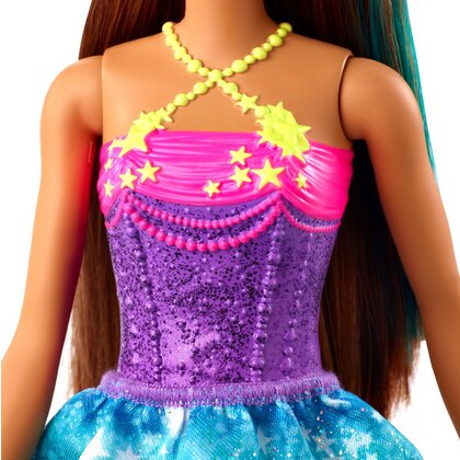 Mattel - Papusa Barbie Printesa Dreamtopia,  Cu coronita galbena