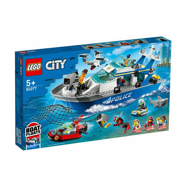 LEGO - Set de constructie Barca de patrula a politiei ® City, pcs 276