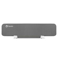 Bariera de protectie pentru pat, Lionelo, Lora XL, Pliabila, Sistem de blocare StandSafe, Geanta de transport inclusa, 150x46 cm, Conform cu BS 7972:2001+A1:2009, Gri