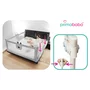 Bariera protectie pat, Primabobo, Bears, XXL, Culisanta, Cu inaltime reglabila 68-98 cm, 140 cm, Gri - 9