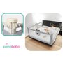 Bariera protectie pat, Primabobo, Bears, XXL, Culisanta, Cu inaltime reglabila 68-98 cm, 140 cm, Gri - 10