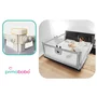 Bariera protectie pat, Primabobo, Bears, XXL, Culisanta, Cu inaltime reglabila 68-98 cm, 140 cm, Gri - 10