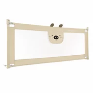 Bariera protectie pat, Primabobo, Bears, XXL, Culisanta, Cu inaltime reglabila 68-98 cm, 200 cm, Bej