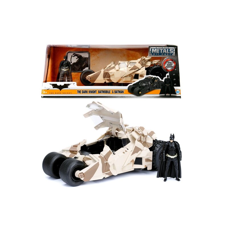 Simba - set de joaca batmobil , dc universe , cu figurina, cu camuflaj, multicolor
