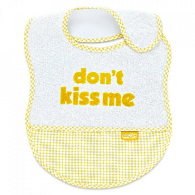 Babyjem - baveta din bumbac dont kiss me (culoare: bleu)