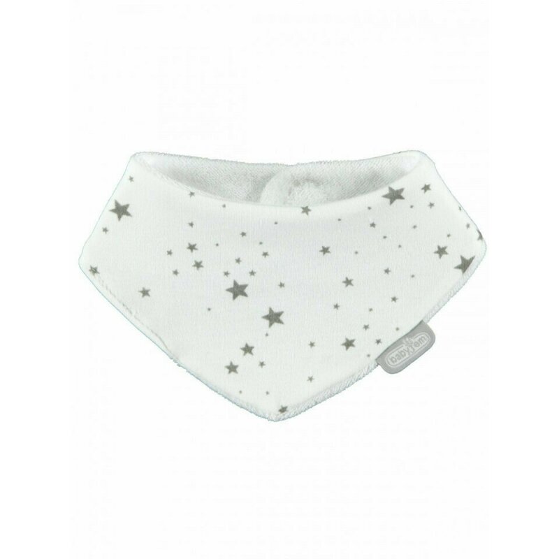 Babyjem - baveta cu doua fete tip esarfa scarf (culoare: alb)