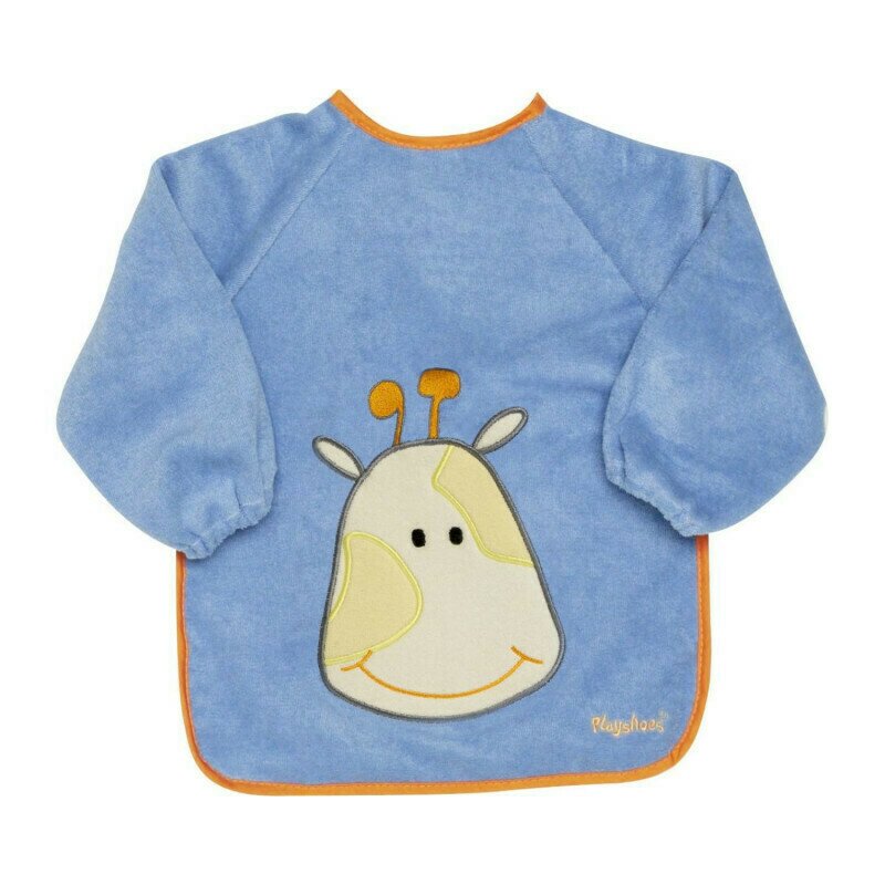 Hausmann (a-haberkorn) - baveta cu maneci girafa frotir/pvc, 39x30 cm, albastru