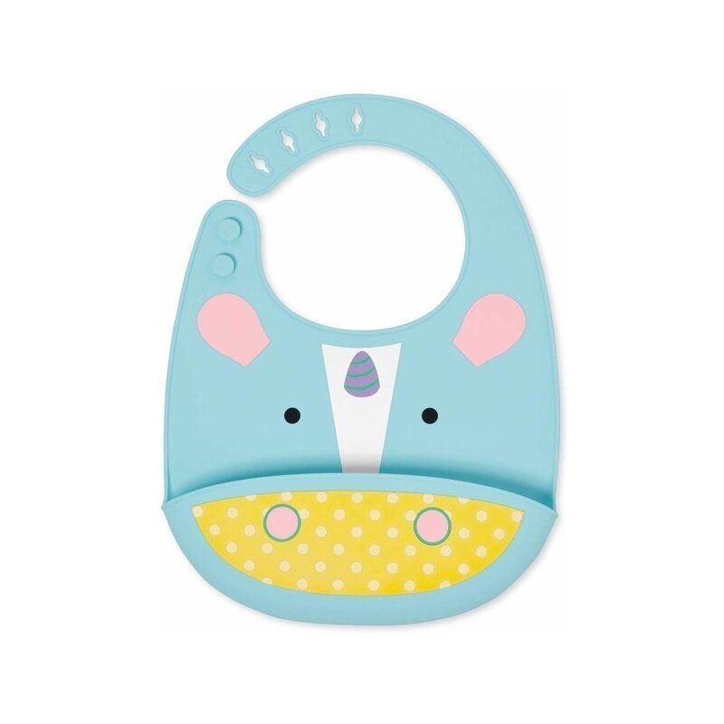 Skip hop - baveta de silicon fold & go zoo, unicorn