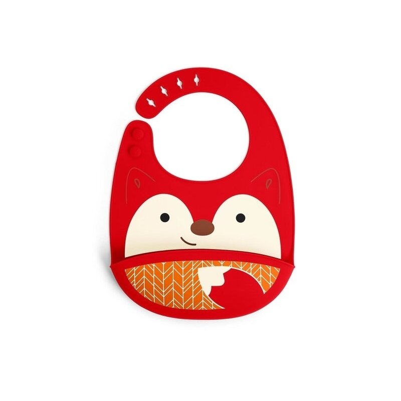 Skip hop - baveta de silicon fold & go zoo, vulpe