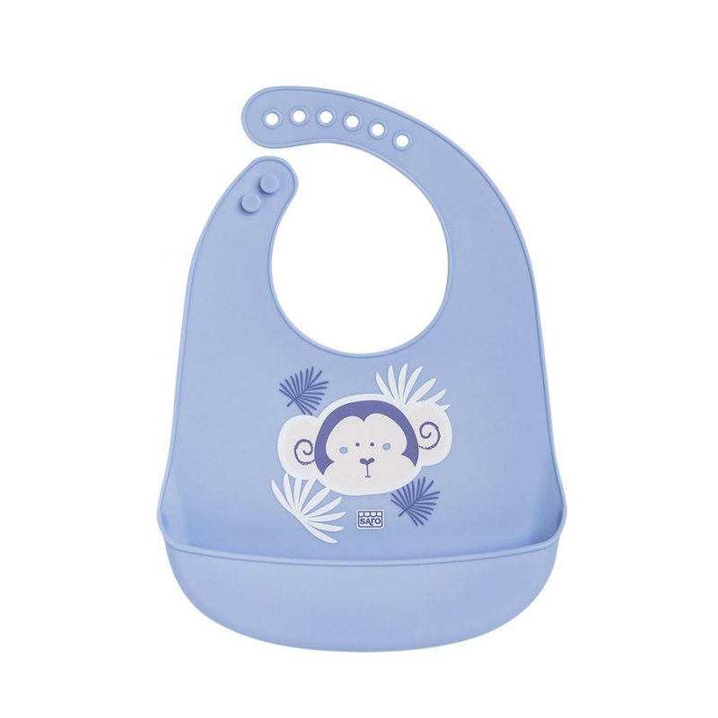 Saro baby - baveta din silicon yum, maimuta