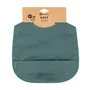 Baveta impermeabila cu buzunar, Petite&Mars, Nate, Fara PVC si ftalati, 37 × 27 cm, 6 luni+, Prindere velcro, Verde - 1