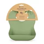 Baveta moale, Petite&Mars, Take&Match, Reglabila, Cu buzunar colector, Silicon, Fara BPA, 6 luni+, Sweet Pea, Verde - 3