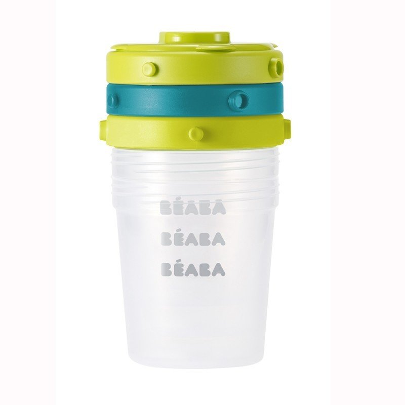 Beaba - Set 6 recipiente 200 ml, culori asortate