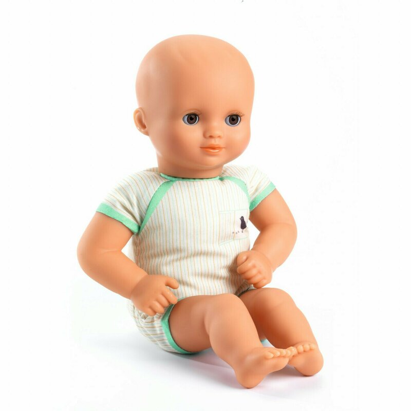 Djeco - bebelus cu body verde,