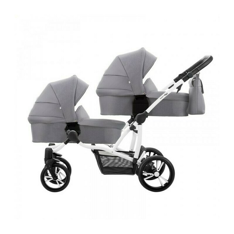 Bebetto - carucior 42 simple, 2 in 1, alb/gri