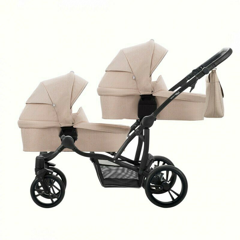 Bebetto - carucior 42 simple, 2 in 1, bej/negru