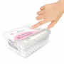 Betisoare de urechi, Bocioland, Cu protectie, 60 buc, 100% bumbac absorbant, Cu betisor din hartie, Alb - 3