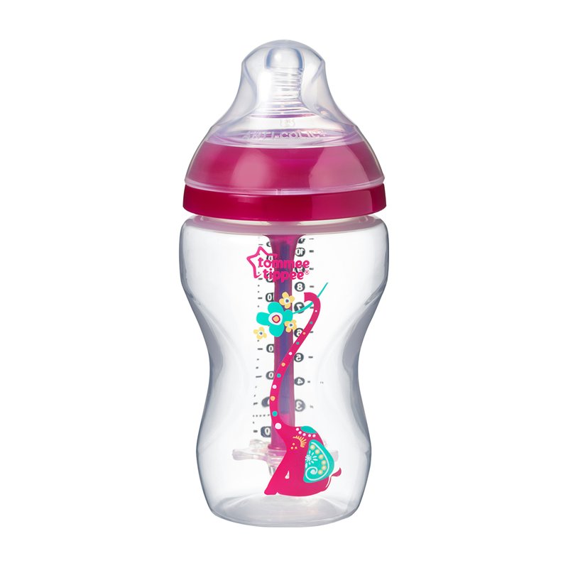 Tommee tippee - biberon advanced pentru fete cu sistem de ventilatie, 340 ml