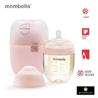 Mombella - Biberon Anticolici  Breast-Like, 210ml, Tetina M flux mediu, PPSU,Old Roze