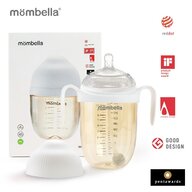 Mombella - Biberon Anticolici  Breast-Like, 300ml, Tetina 360° XL Flux Consistent, PPSU, Ivory