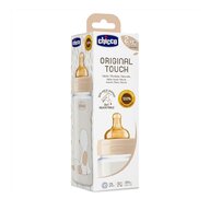 Biberon Chicco Original Touch PP 250 ml, tetina cauciuc, flux reglabil, unisex, 0luni+
