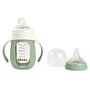 Beaba - Biberon de invatare 2 in 1 din Sticla  210 ml Sage Green - 2