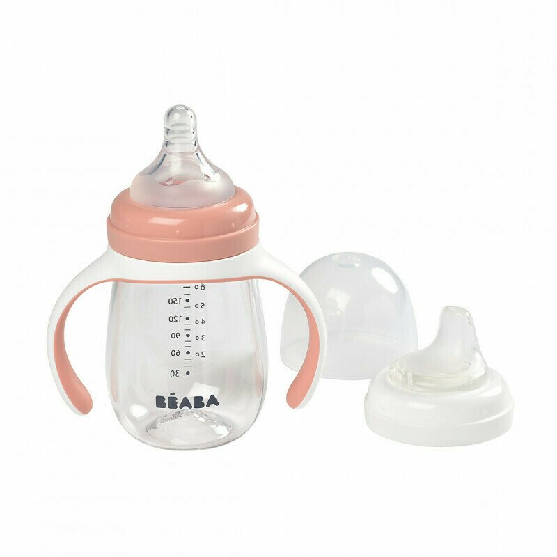 Beaba - biberon de invatare 2 in 1 - roz