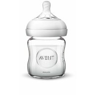 Philips Avent - Biberon Natural, 0-6 luni, 120 ml, din Sticla, Fara BPA, Transparent