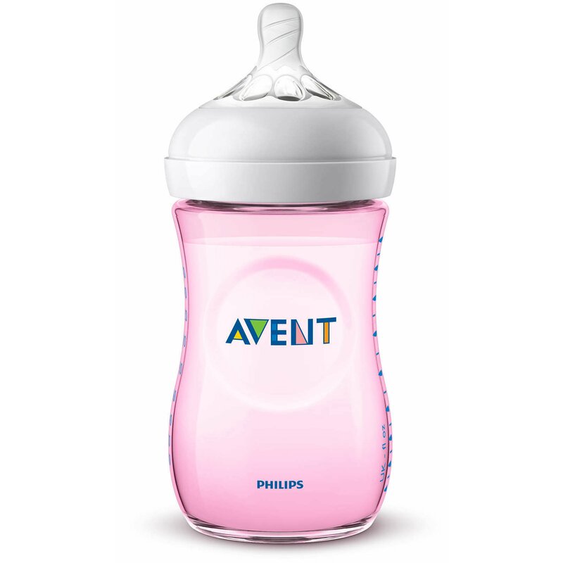 Philips Avent - Biberon , Natural din Polypropilena (Pp) 260 ml, Roz