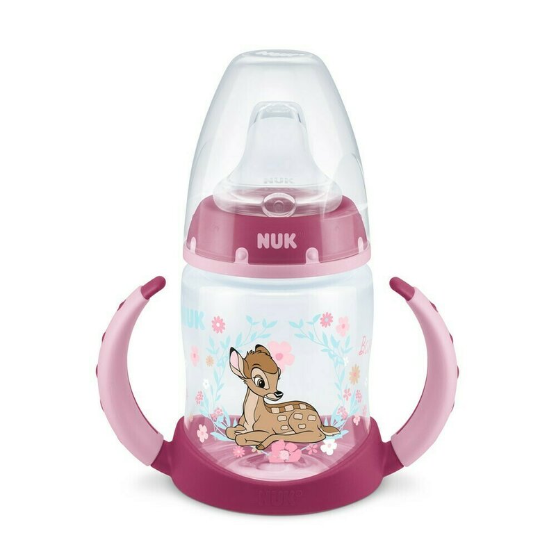 Nuk - Biberon First Choice Cu toarte, 6-18 luni, Tetina de invatare Disney Bambi din Polypropilena (Pp) 150 ml