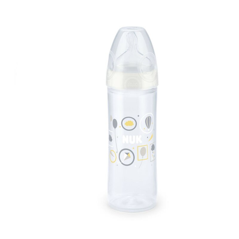 Nuk - nuk - biberon new classic 250 ml tetina silicon 6 luni+ alb