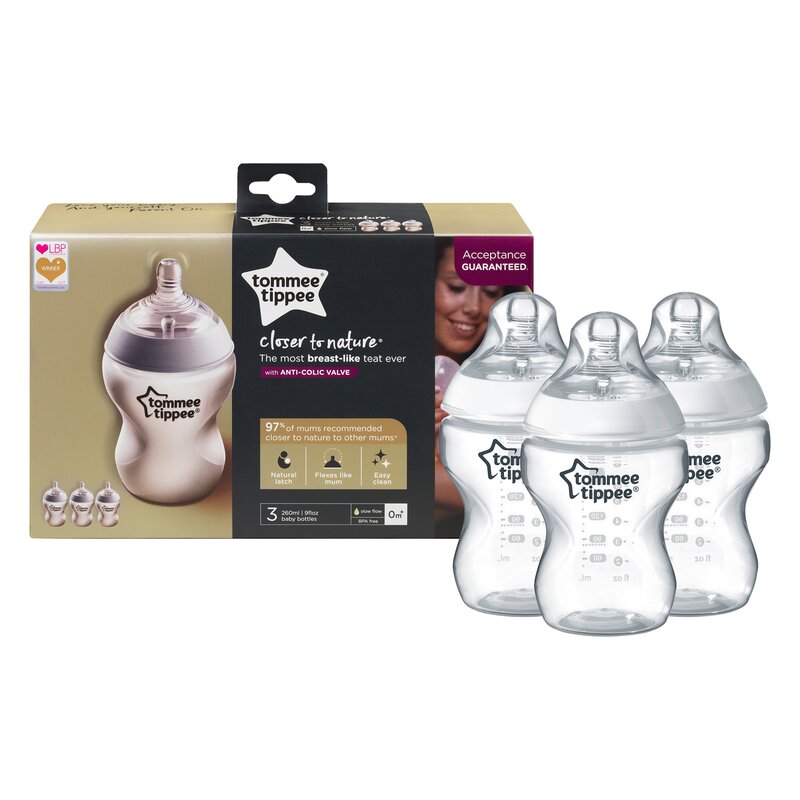 Tommee tippee - biberon din pp, 3 buc, 260 ml