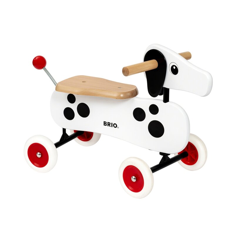 Brio - vehicul de impins bicicleta , teckel , cu 4 roti din lemn