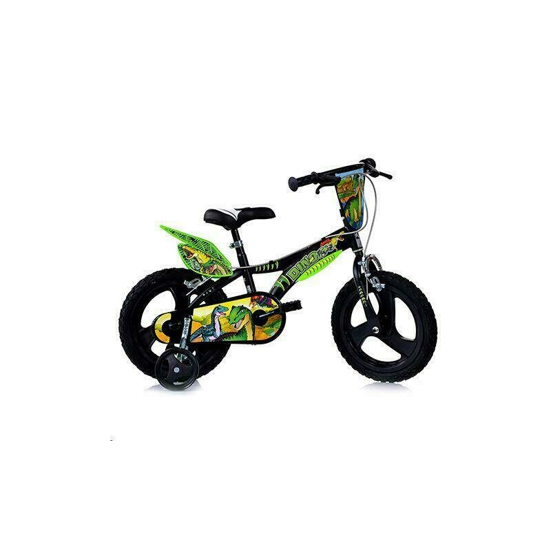 Dino bikes - bicicleta cu pedale dinozaur t-rex, 16 , cu roti ajutatoare