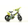 Bicicleta cu pedale, Dino Bikes, Dinozaur T-Rex, Cu roti ajutatoare, 12 inch, Pana la 40 kg, 3 ani+, Multicolor - 1
