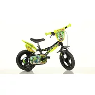 Bicicleta cu pedale, Dino Bikes, Dinozaur T-Rex, Cu roti ajutatoare, 12 inch, Pana la 40 kg, 3 ani+, Multicolor