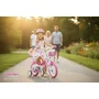 Bicicleta cu pedale, Dino Bikes, Flappy, Cu roti ajutatoare, Cu cosulet frontal, Cu scaunel pentru papusa, 12 inch, Pana la 40 kg, 3 ani+, Roz - 2