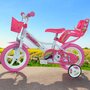 Bicicleta cu pedale, Dino Bikes, Unicorn, Cu roti ajutatoare, Cu cosulet frontal, Cu cosulet pentru papusi, 12 inch, Pana la 40 kg, 3 ani+, Multicolor - 5